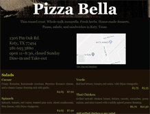 Tablet Screenshot of pizzabellakaty.com